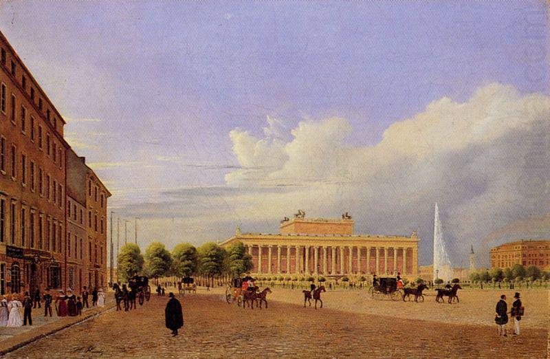 Johann Heinrich Hintze Berlin, Altes Museum von der Schlossfreiheit aus china oil painting image